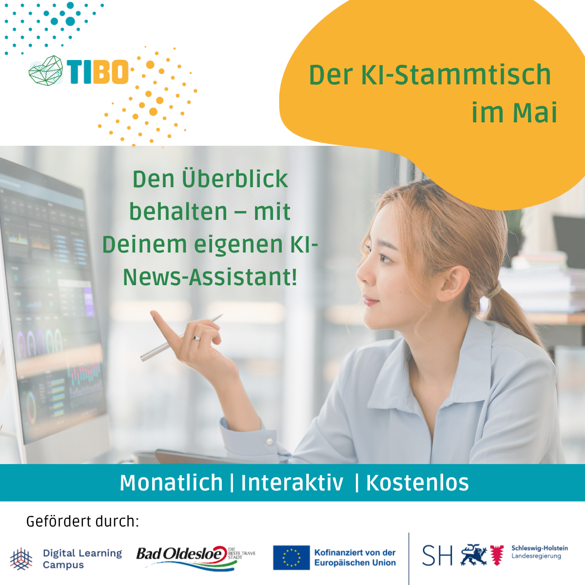 🖥️ Nächster KI-Stammtisch: Den Überblick behalten – mit Deinem eigenen KI-News-Assistant!